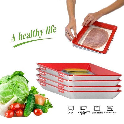  Food Plastic Preservation Tray, Stackable Food Tray